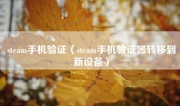 steam手机验证（steam手机验证器转移到新设备）